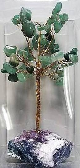 Green Aventurine Crystal Tree on Fluorite Base 15cms